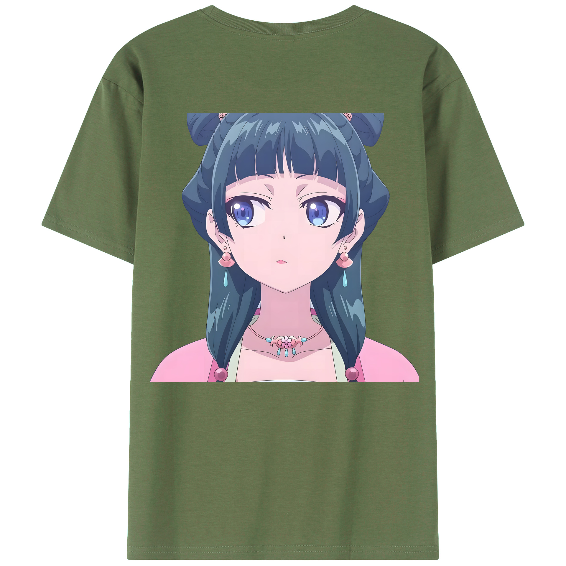 （画像用） 薬屋のひとりごと The Apothecary Diaries 綿100％ メンズ半袖Tシャツ（バックプリント） 通気性